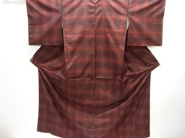 JAPANESE KIMONO / YONEZAWA TSUMUGI / ENSEMBLE / WOVEN GRID